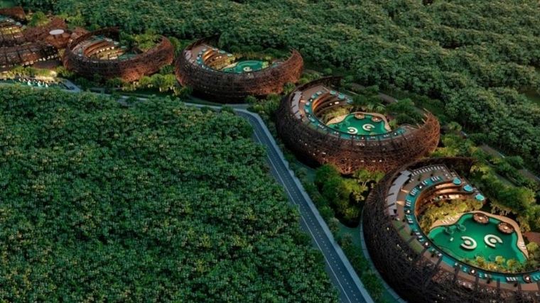 FOTO: El sorprendente diseño de un hotel escondido en la selva de Tulum.