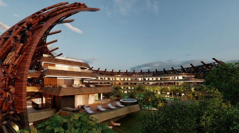 FOTO: El sorprendente diseño de un hotel escondido en la selva de Tulum.