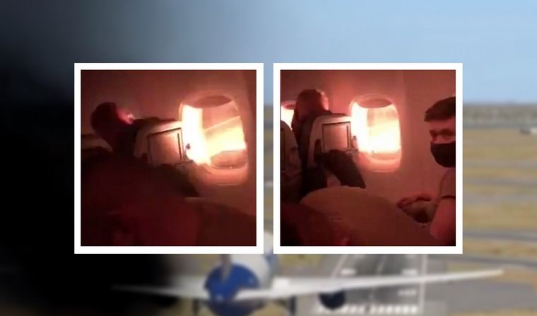 Susto en el aire por incendio en una turbina