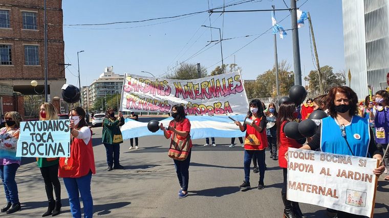 Protesta de jardines de infantes en Córdoba