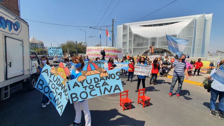 Protesta de jardines de infantes en Córdoba
