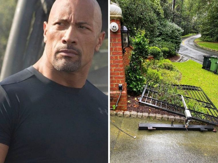 La Roca arrancó el portón de su casa para ir a trabajar