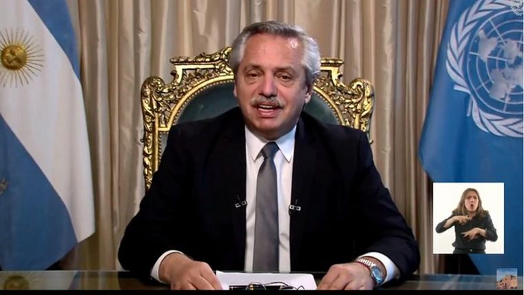 Alberto pronunció su primer mensaje ante la Asamblea General de las Naciones Unidas.