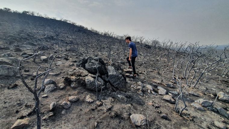 FOTO: Imágenes de cómo quedó la Ruta 34 hacia Mina Clavero tras los incendios