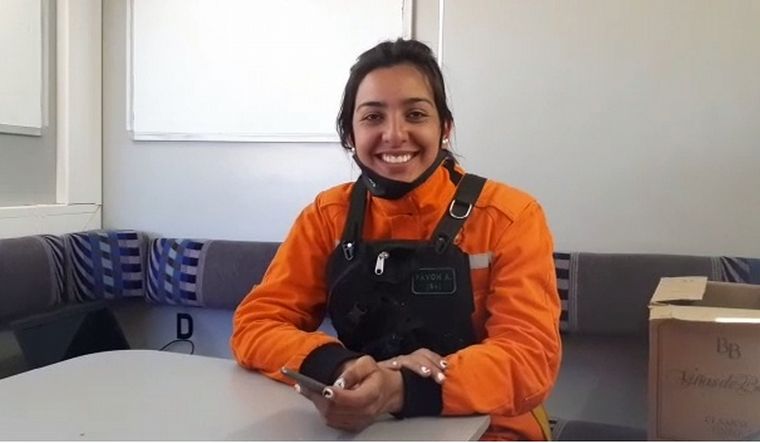 Agustina Pavón, bombera y estudiante de Psicología.