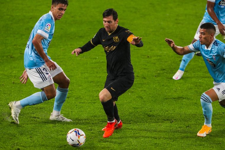 Lionel Messi, en una escena del partido ante Celta de Vigo.