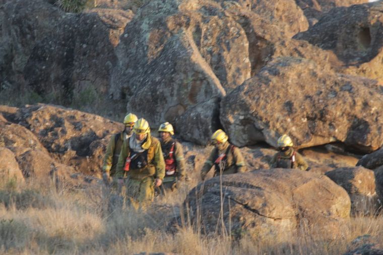Panorama desolador tras los incendios en camino a Los Gigantes, ruta 28