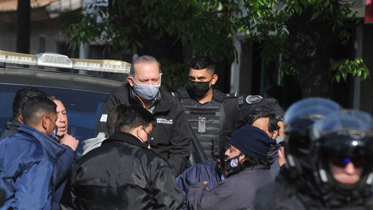 Berni, reunido con los choferes