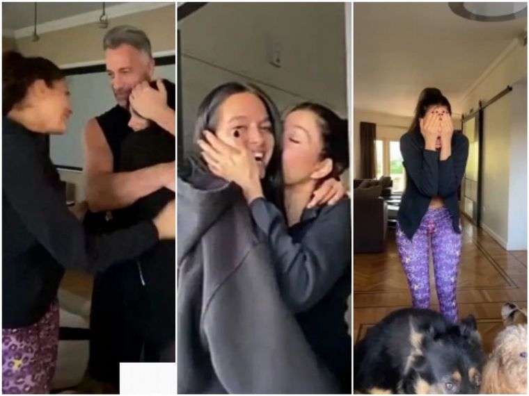 Oriana Sabatini volvió a Argentina de sorpresa.