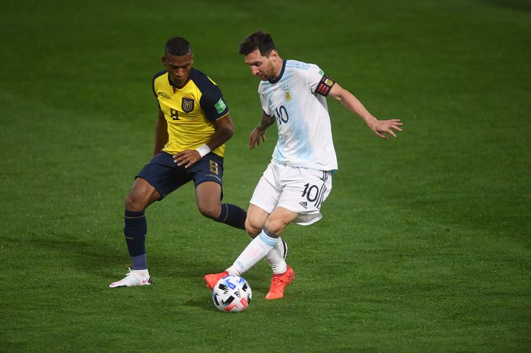 Messi, una de las figuras del triunfo argentino.