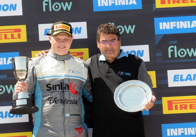 Matías Cravero, junto a su Director Deportivo Walter Bosano, ahora en Súper TC2000.