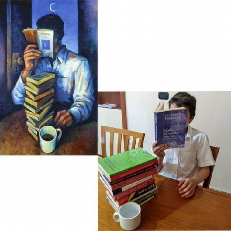 Alumnos de la escuela Gurruchaga de Rosario imitaron obras de arte