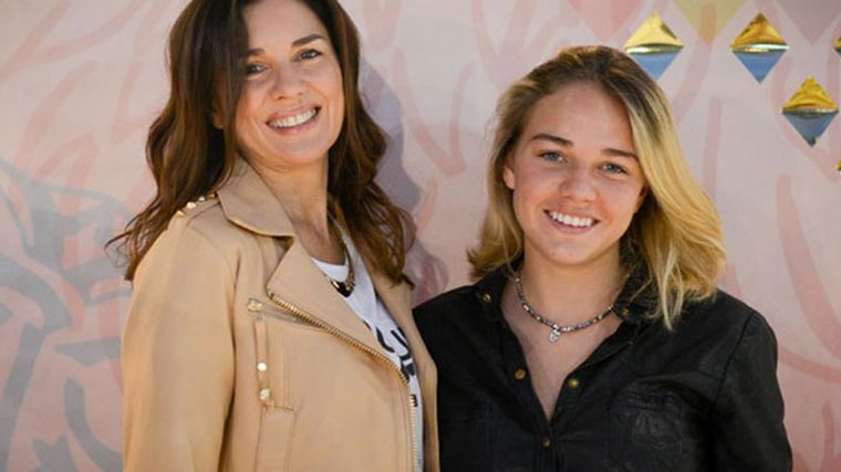 Andrea Frigerio y su hija