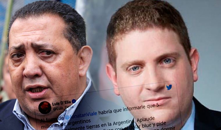 Luis D'elía insultó a Jonatan Viale en Twitter.