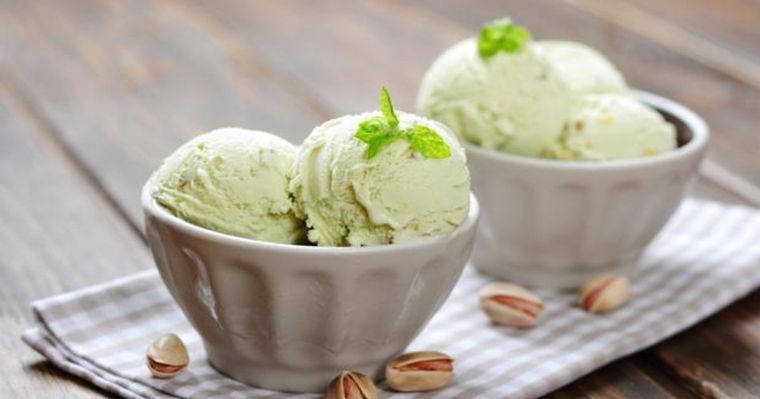 El helado de pistacho italiano es el segundo mejor postre del mundo.