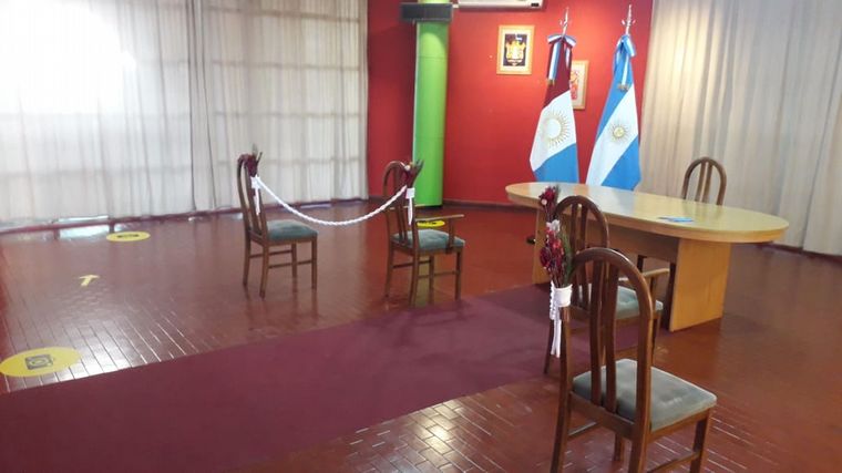Sala de casamiento Covid del CPC San Vicente