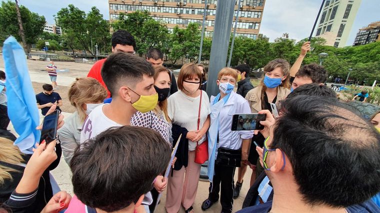 Patricia Bullrich, en la Plaza de la Intendencia de Córdoba.