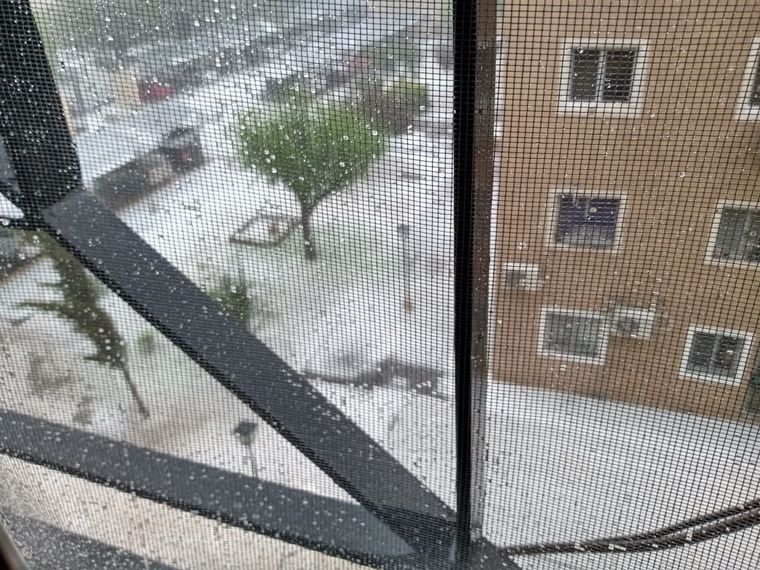 Fuertes tormentas y caída de granizo en Mendoza.