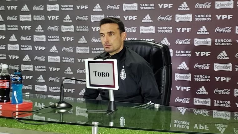 Lionel Scaloni, en conferencia de prensa tras el partido.