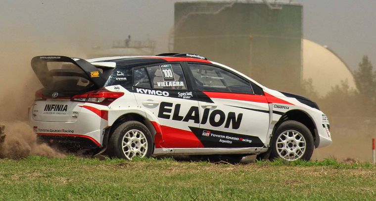 Federico Villagra (Toyota/VRS) rompió una cubierta y fué 5º en su manga.