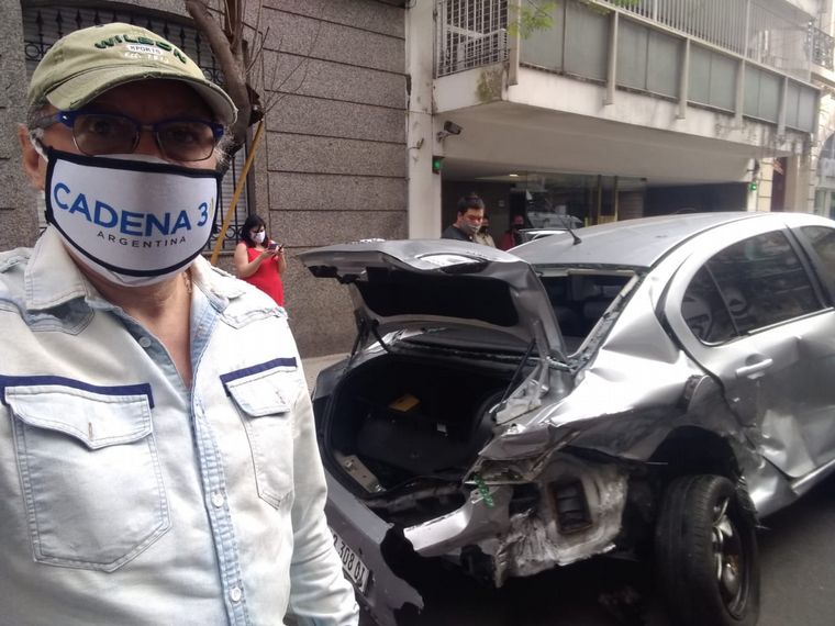 Espectacular triple choque en Recoleta.