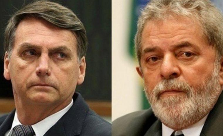 Jair Bolsonaro y Lula Da Silva. Foto: Canal 9 TV