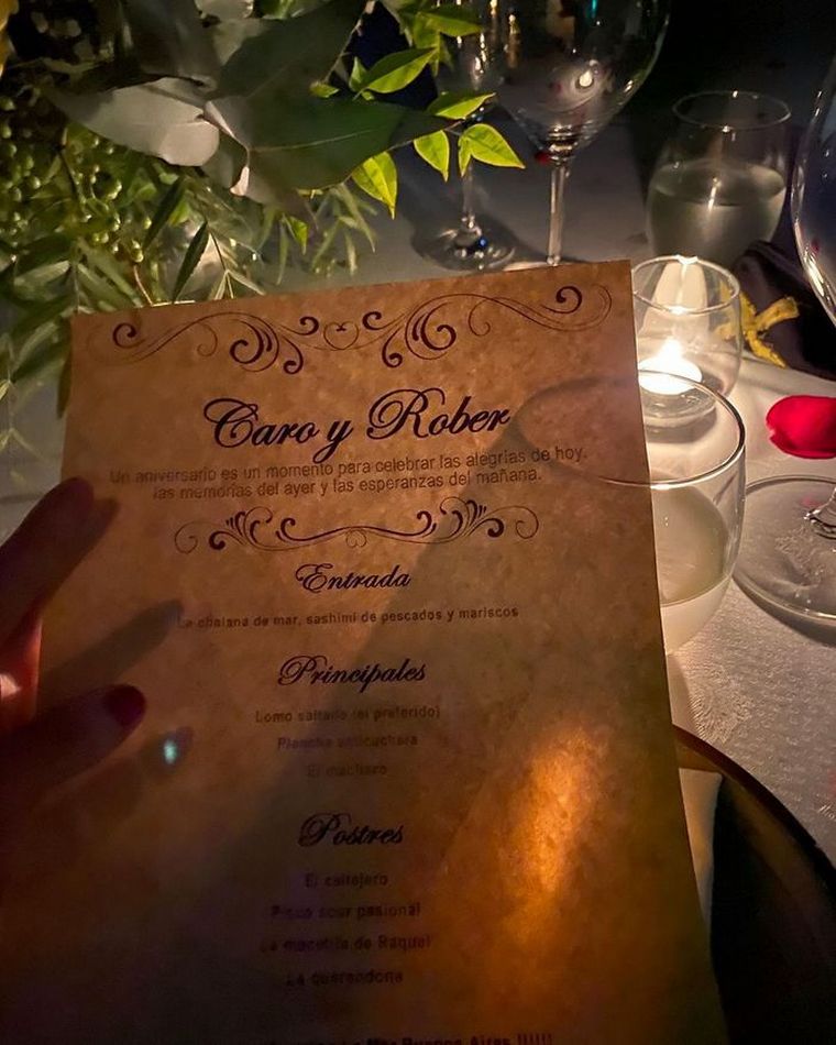 Roberto García Moritán y Pampita celebraron su primer año de casados