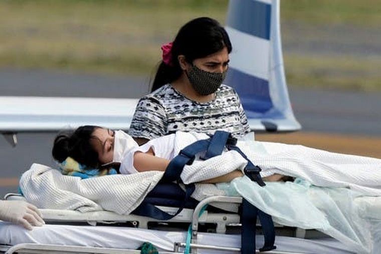 Abigail Jiménez, trasladada al Hospital Austral (Foto: La Nación-Ricardo Pristupluk).