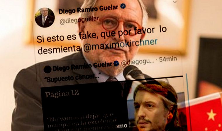Diego Guelar criticó una supuesta declaración de Máximo Kirchner que resultó falsa. 