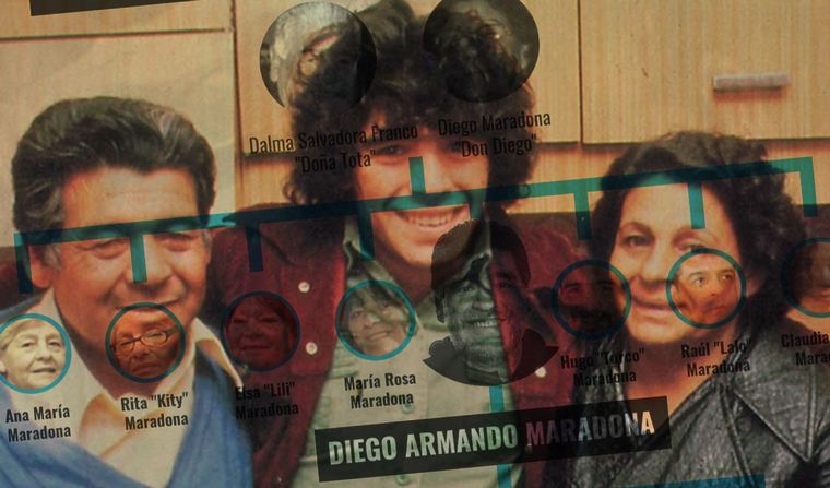 La familia de Diego Maradona.