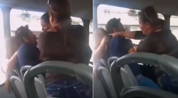 Viajaba en colectivo con su amante y lo encontró su mujer