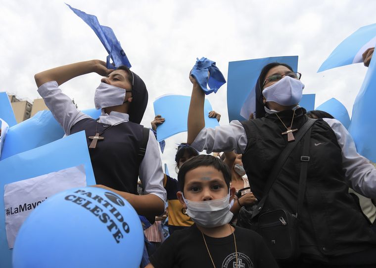 Marcha contra el aborto en Buenos Aires.
