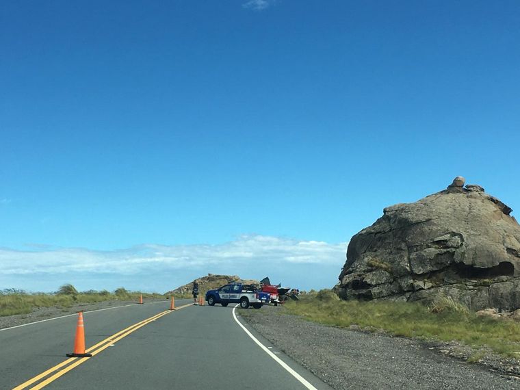Volcó un camión en el Camino a las Altas Cumbres