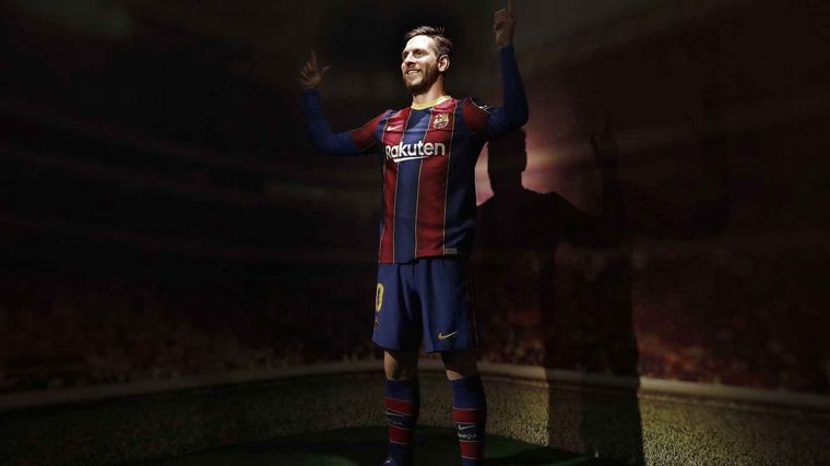 La curiosa réplica de cera de Lionel Messi.