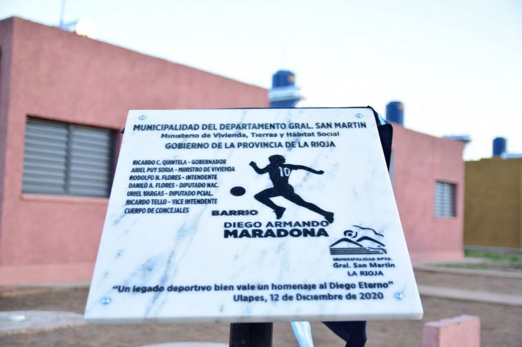 Maradona tiene su propio barrio en La Rioja.