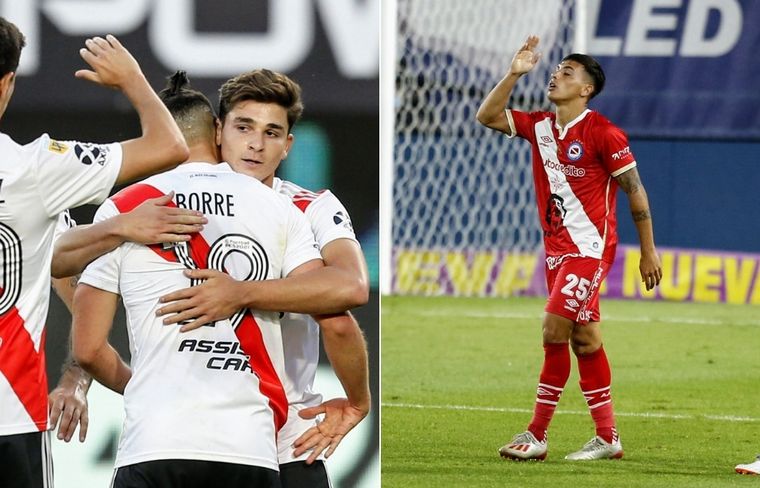 Julián Álvarez y Mateo Coronel, los autores de los tantos en Avellaneda.