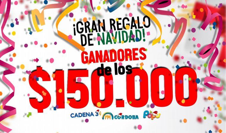 GRAN SORTEO DE NAVIDAD: Ganadores de los 150.000 pesos