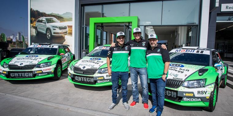 FOTO: Tres unidades Fabia R5 de Skoda, es el aaporte del equipo al Rally Argentino.