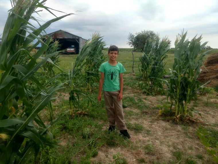 Gualterio Canezza, en "niño del molino".