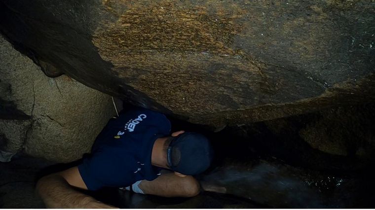 Juan Pablo Viola en el Río Subterráneo.