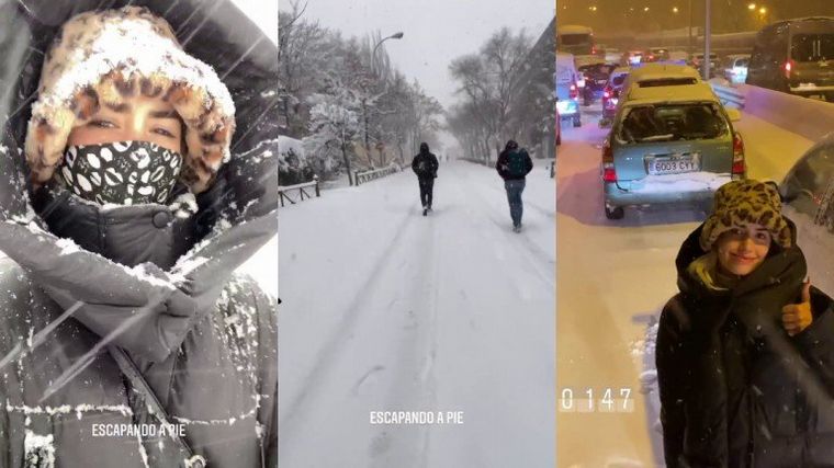 Lali Espósito quedó quince horas varada en Madrid por el temporal.