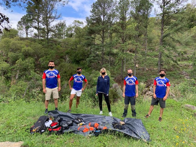 Mica Rodríguez se animó al Rappel en Estancia La Ernestina