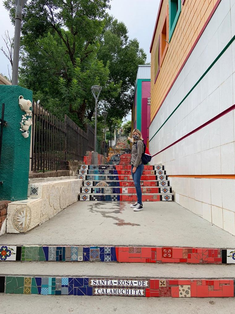 La escalera, una foto obligada del lugar.