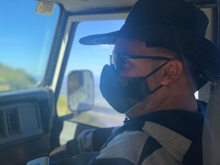 Matías Arrieta en la reserva ecológica Kuntur Huaca en Mina Clavero