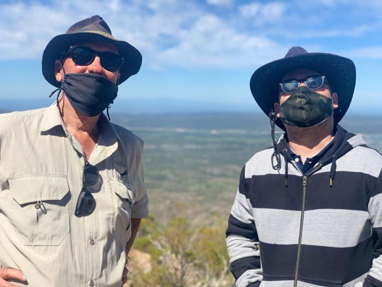Matías Arrieta en la reserva ecológica Kuntur Huaca en Mina Clavero