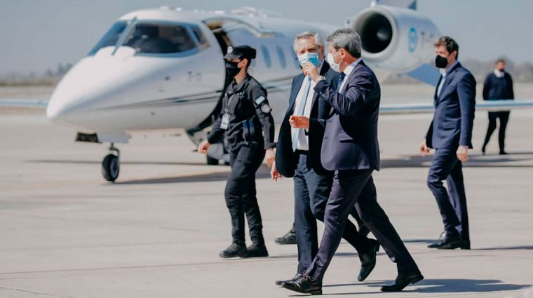 Alberto Fernández llegó a San Juan por el terremoto