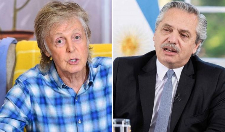 Paul McCartney le mandó una carta a Alberto Fernández. 