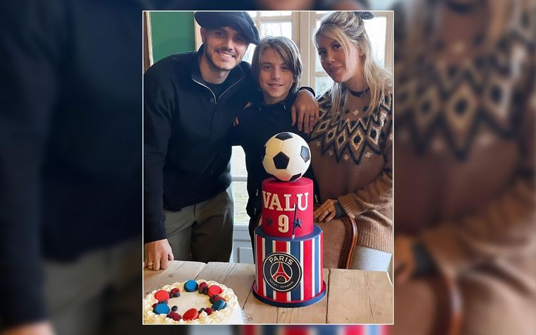 El saludo de Icardi a Valentino, hijo mayor de Wanda y Maxi