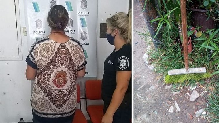 Una abuela atacó a su nieto con una escoba y terminó presa.