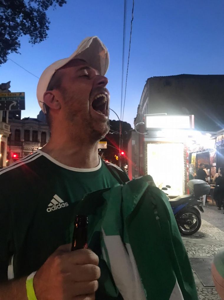 Festejo de los hinchas de los Palmeiras por ser campeón de América